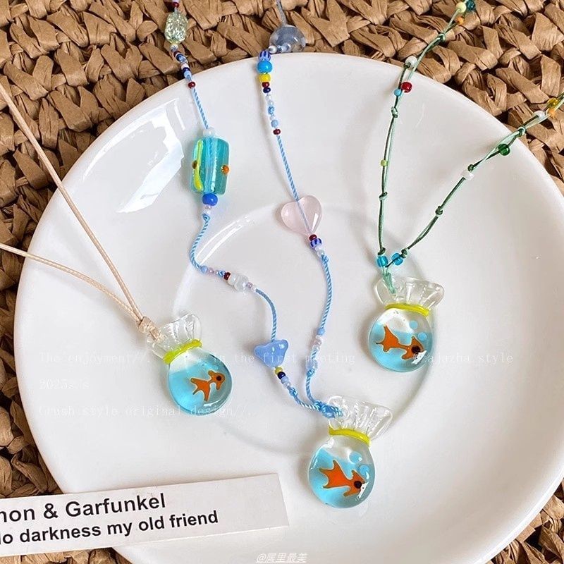 Resin Goldfish Necklace String