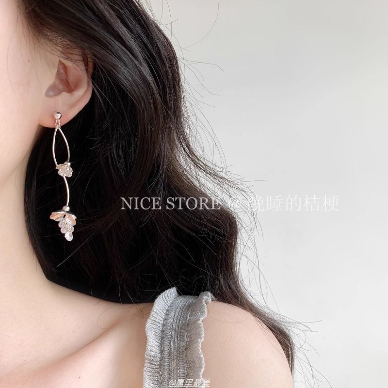 Dangle Alloy Rhinestone Floral Earring