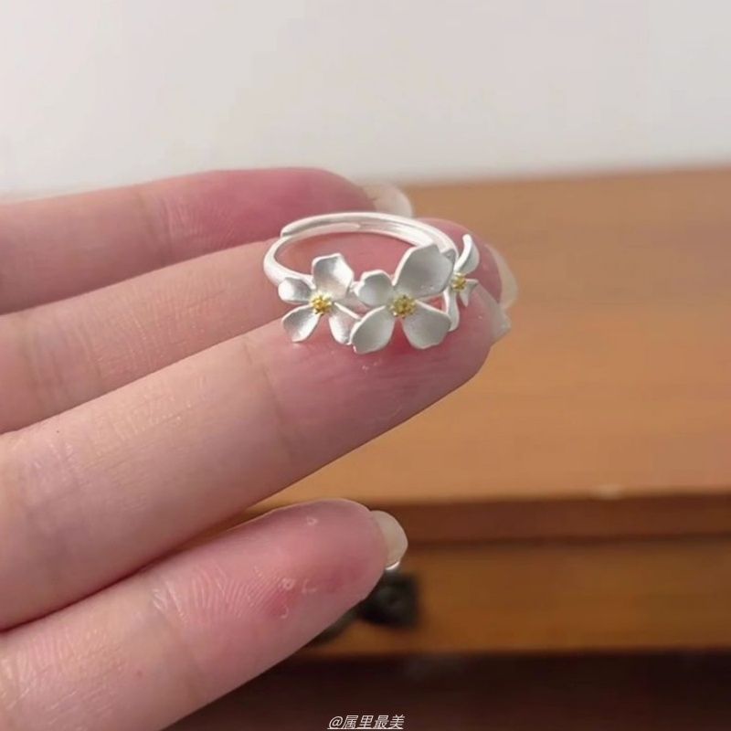 Open Ring Alloy Floral