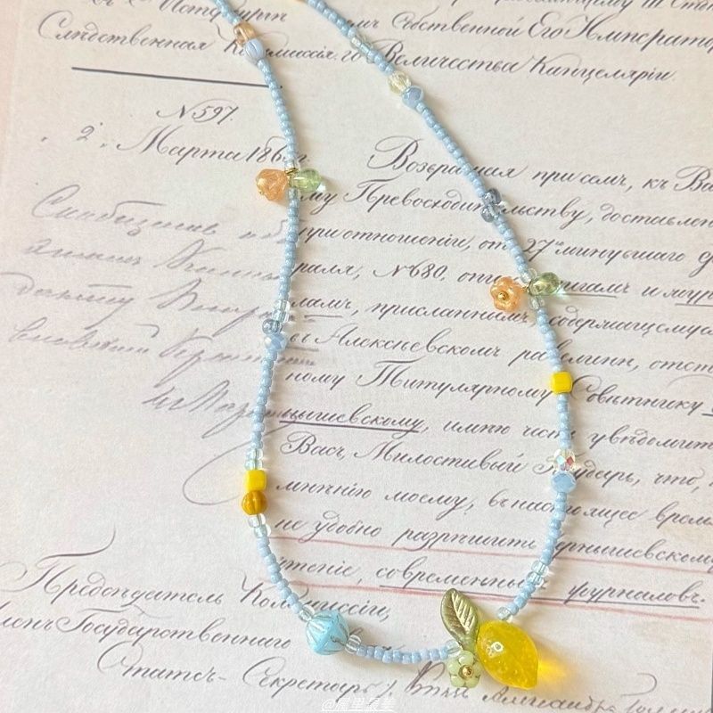 Pendant Lemon Necklace Bead