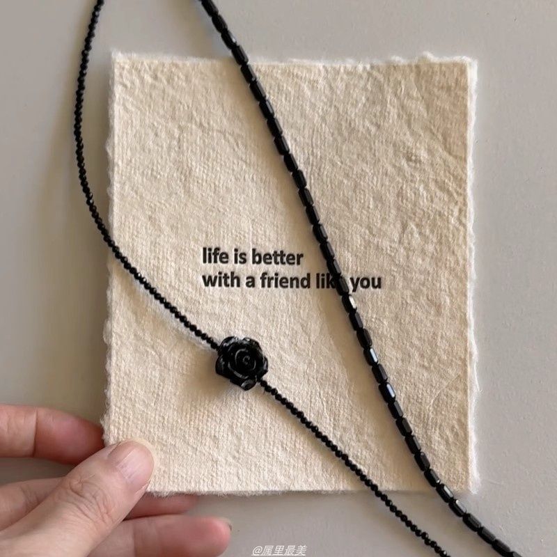 Faux Choker Bead Gemstone Layered