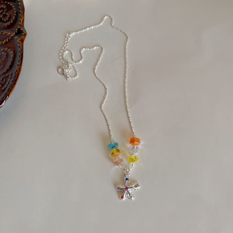 Pendant Crystal Faux Alloy Choker Star