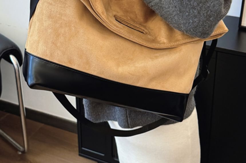 Tone Tote Suede Two Faux Bag