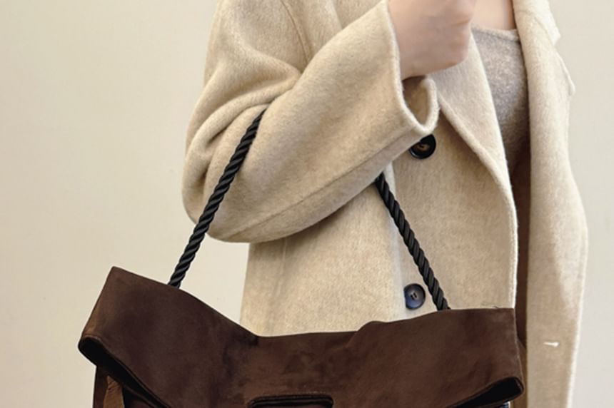 Tone Tote Suede Two Faux Bag