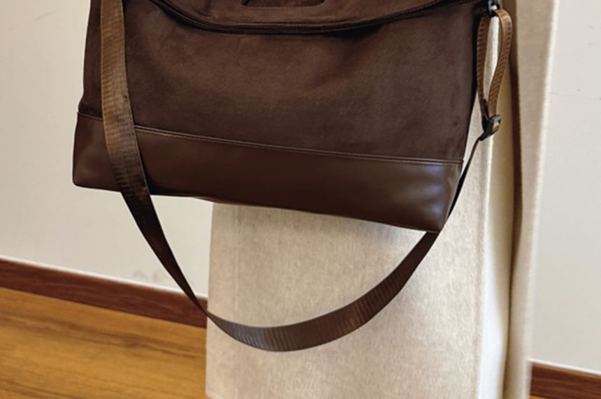 Tone Tote Suede Two Faux Bag