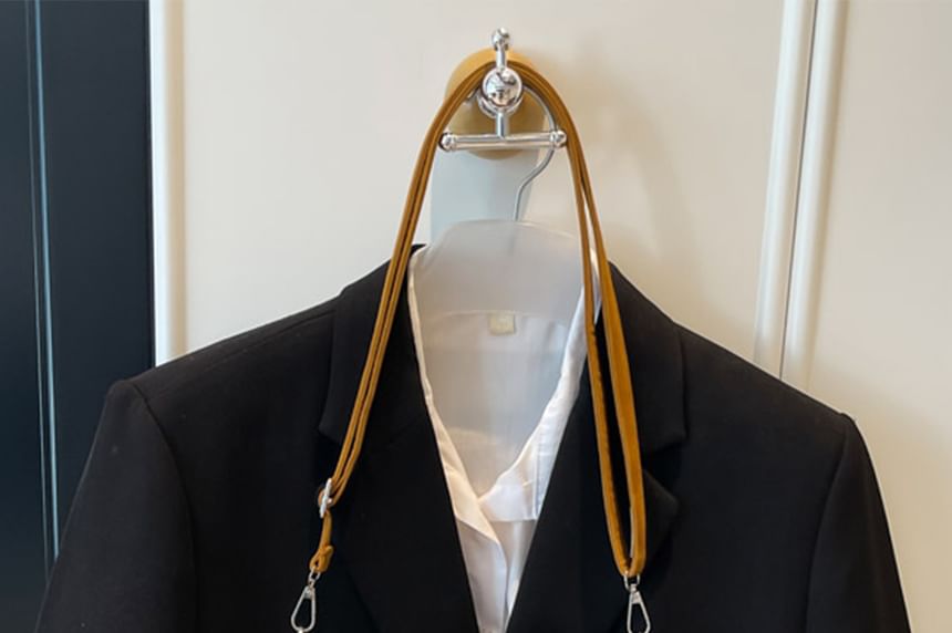 Suede Saddle Faux Crossbody Bag Fringe