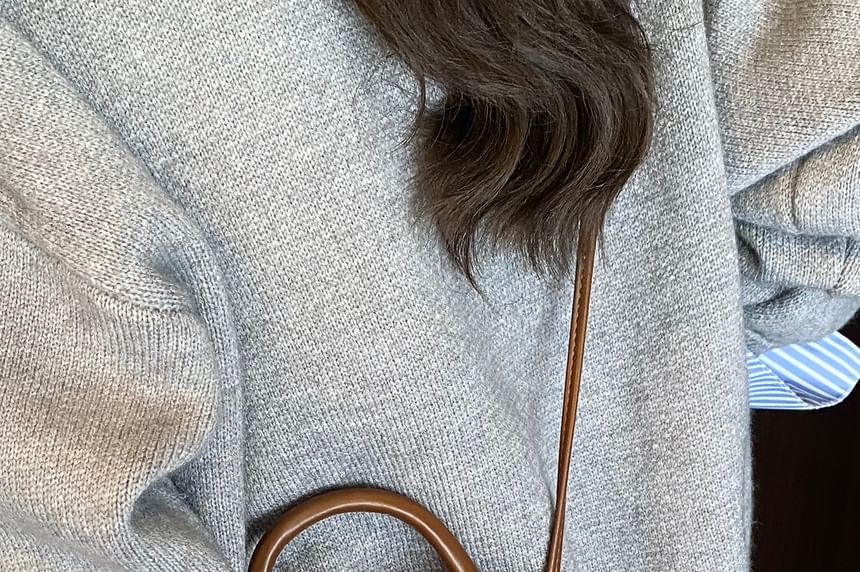 Bag Crossbody Top Flap Plaid Handle Heart Applique