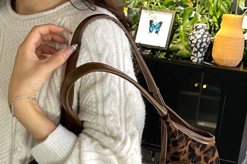 Bag Bow Leopard Print Tote