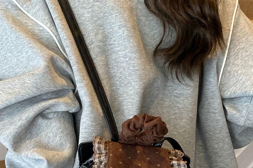 Dotted Ruffle Floral Small Backpack Panel