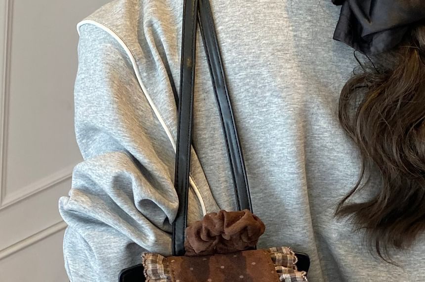 Dotted Ruffle Floral Small Backpack Panel