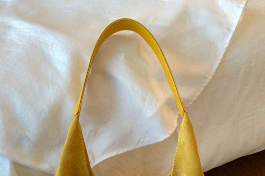 Pouch Tote With Suede Bag Faux