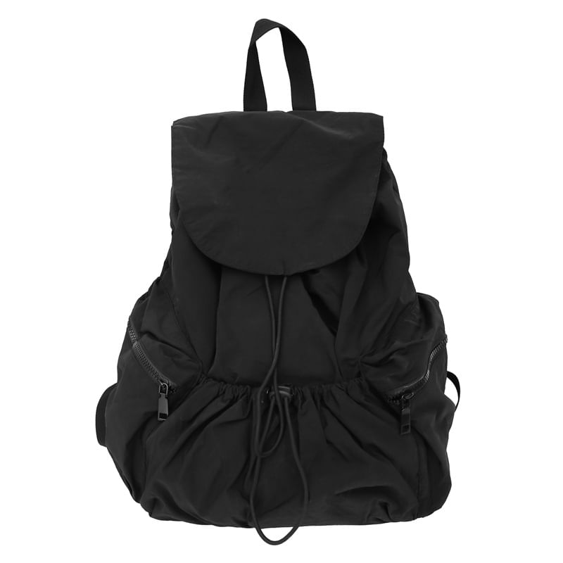 Nylon Drawstring Backpack Plain Unisex