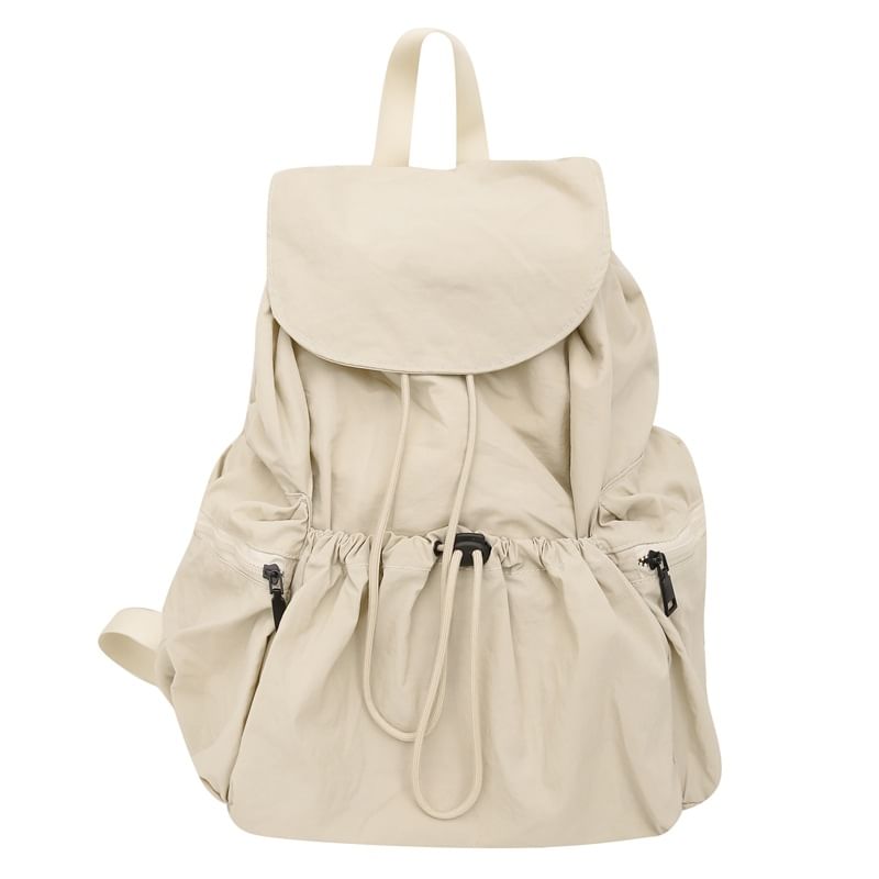 Nylon Drawstring Backpack Plain Unisex