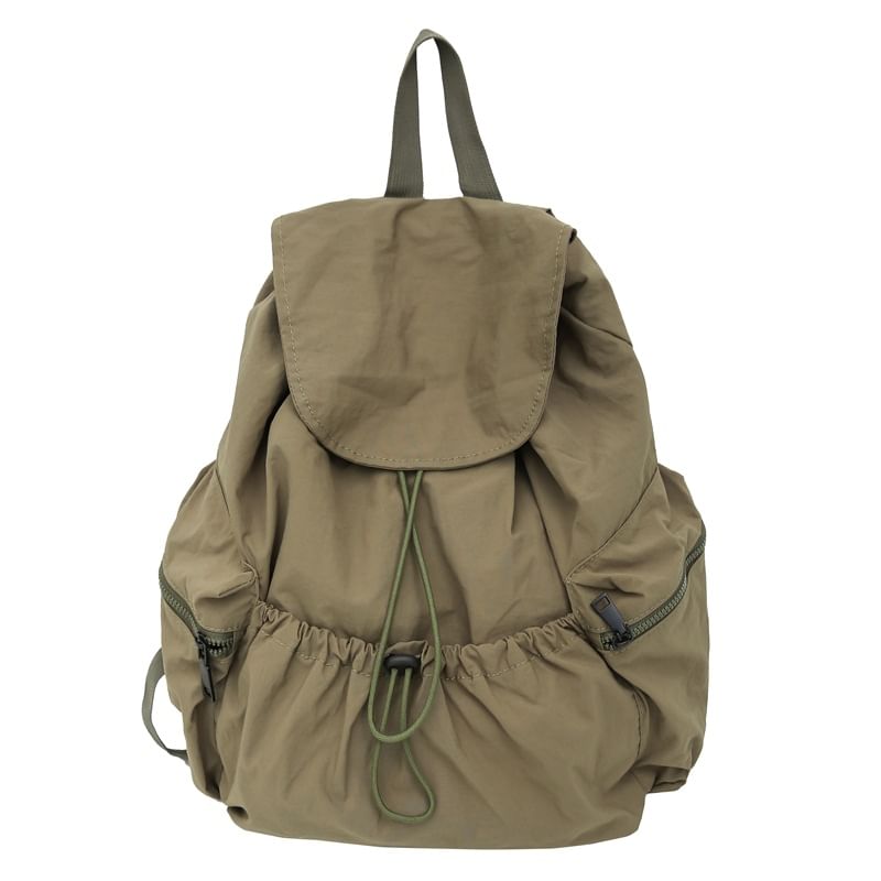 Nylon Drawstring Backpack Plain Unisex