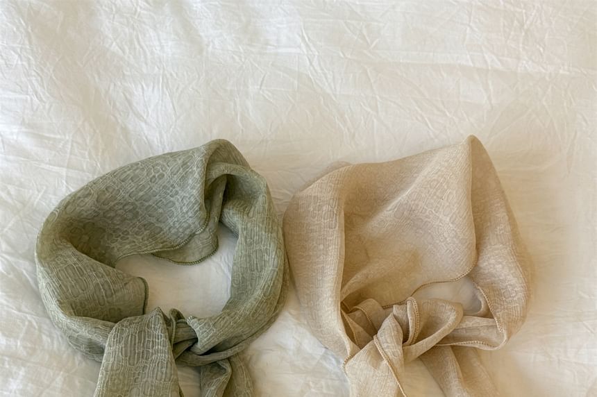 Scarf Sheer Floral Jacquard