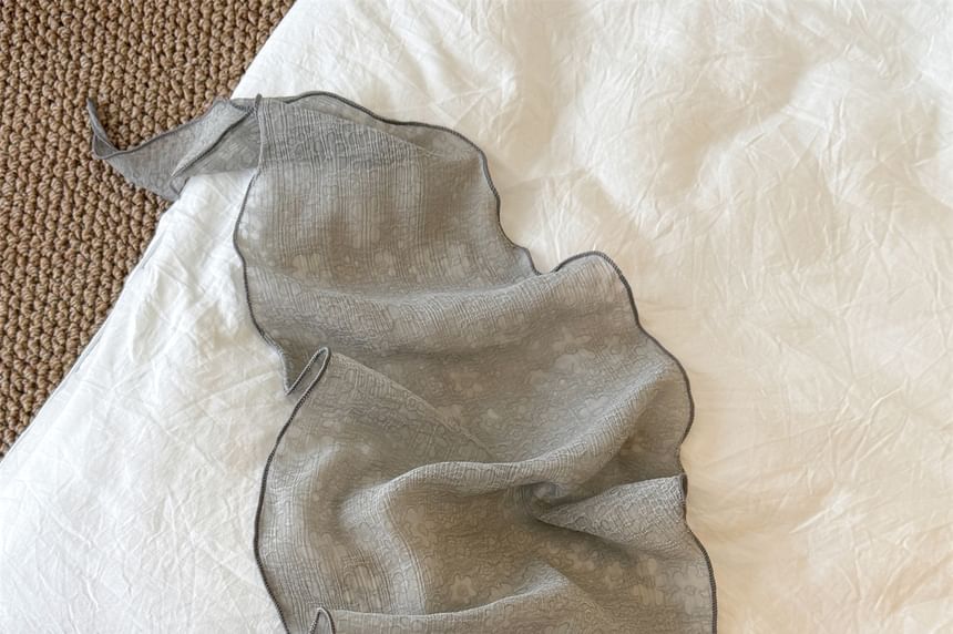 Scarf Sheer Floral Jacquard