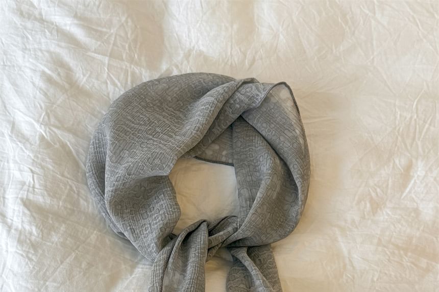 Scarf Sheer Floral Jacquard