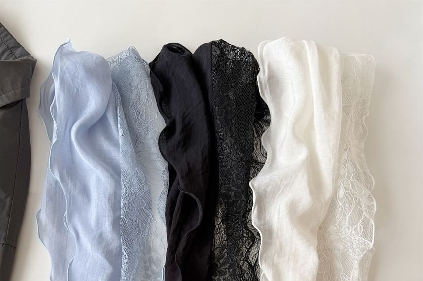 Edge Lace Scarf Lettuce Panel