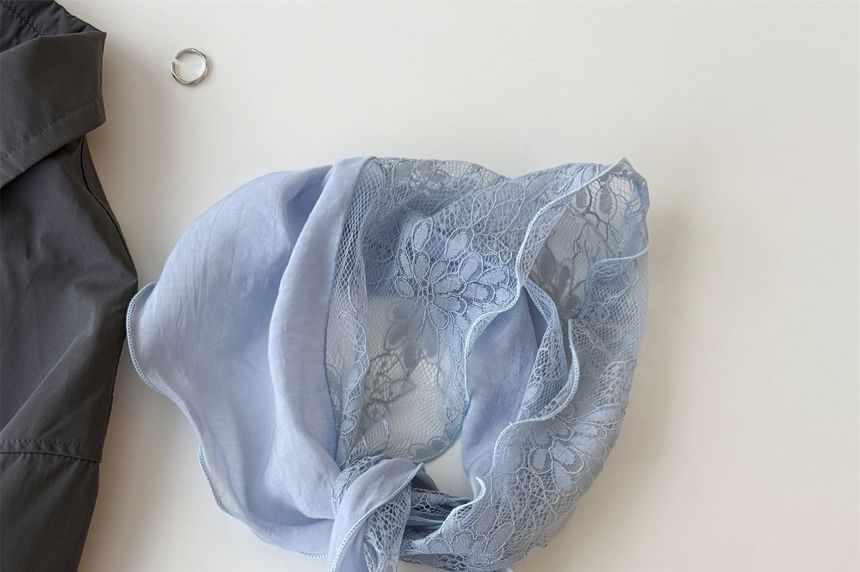 Edge Lace Scarf Lettuce Panel