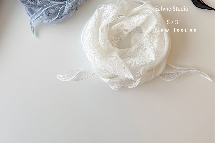 Edge Lace Scarf Lettuce Panel
