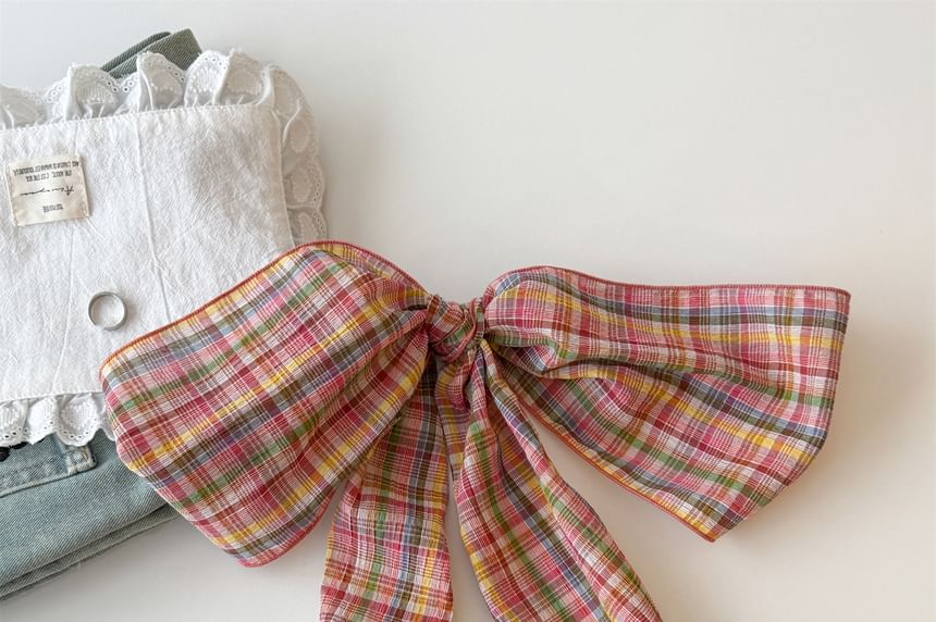 / Plaid Scarf Headkerchief
