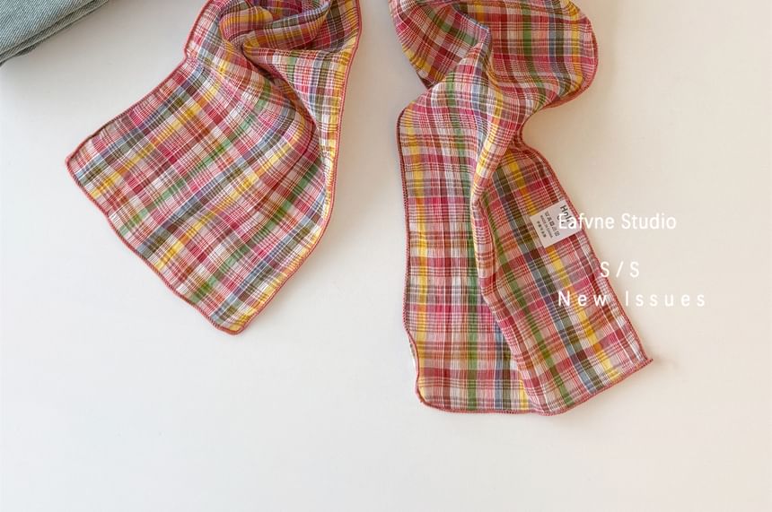 / Plaid Scarf Headkerchief