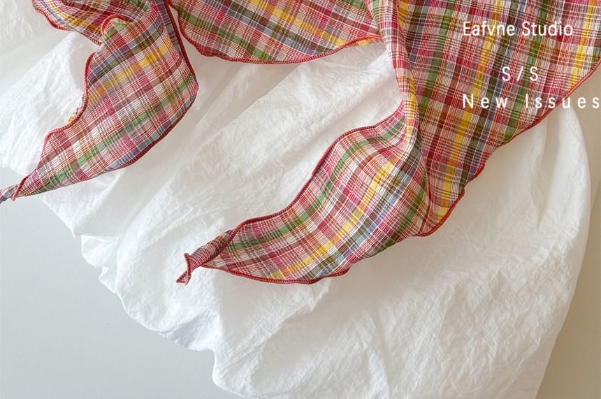 / Plaid Scarf Headkerchief