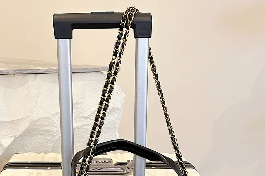 Quilted Chain Suede Crossbody Tote Bag Strap Faux