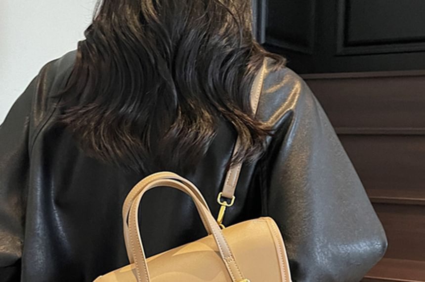 Flap Faux Backpack Leather