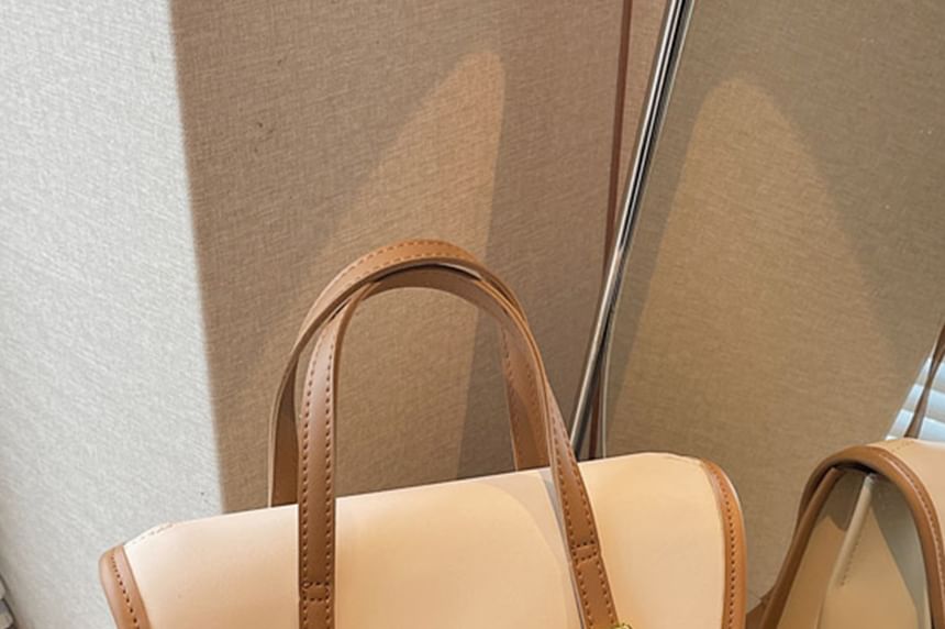 Flap Faux Backpack Leather