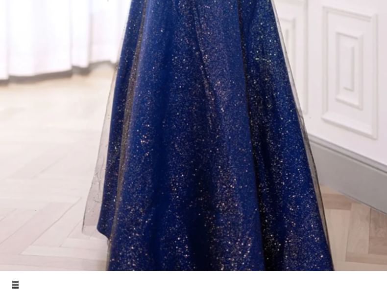 Short Sleeve Off Shoulder Plain Glitter Ruched Mesh A-Line Evening Gown