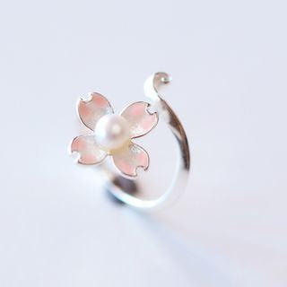 Sterling Silver Floral Ring 925 Open