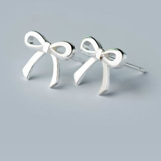 925 Silver Bow Sterling Earring