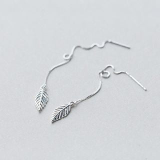 Drop Sterling 925 Leaf Silver Earring