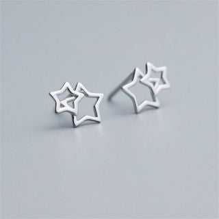 Star Sterling Double Earring Silver 925