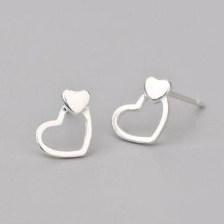 Silver Earring Sterling Heart 925