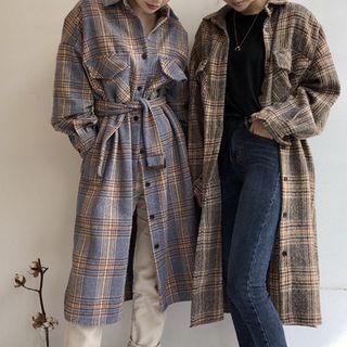 Plaid Long Jacket