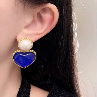 Earring Tone Heart Drop Two