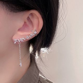 Rhinestone with Earring Cuff Ear Drop