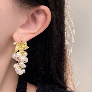 Drop Faux Pearl Grape Earring