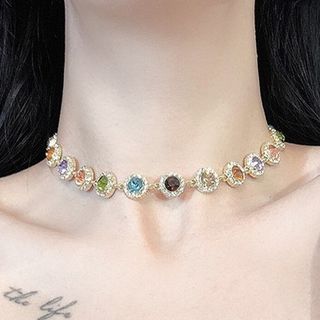 Alloy Choker Rhinestone