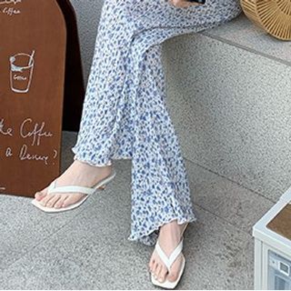 (Various Designs) Heel Low Plain Flops Flip