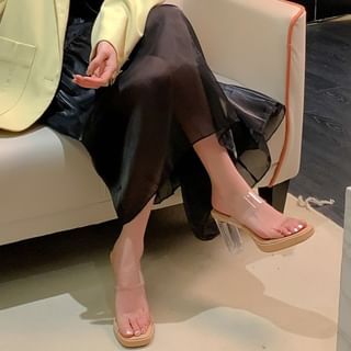 Sandals Slide Chunky Platform Heel