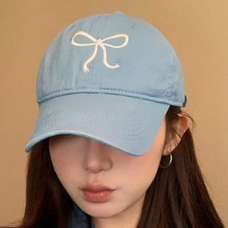 Cap Baseball Embroidered Bow