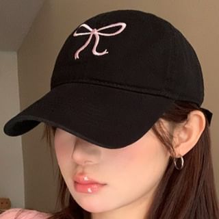 Cap Baseball Embroidered Bow