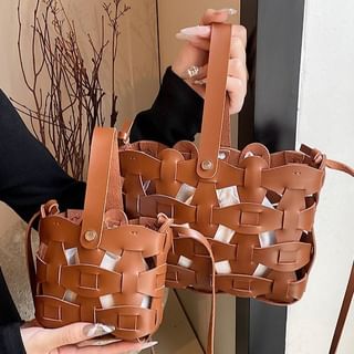 Cutout Faux Bag Leather Crossbody
