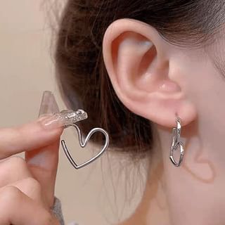 Heart Alloy Hoop Earring