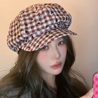 Print Cap Heart Newsboy