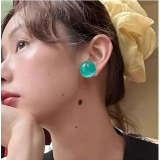 Earring Acrylic Ball Stud