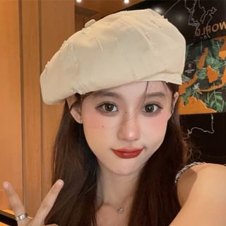 Beret Plain Distressed